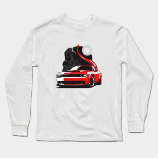 Red Demon With Tail Long Sleeve T-Shirt